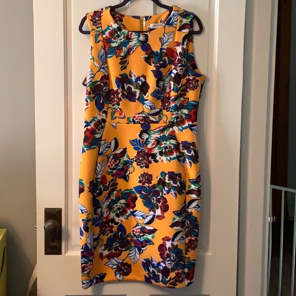 Floral print sleeveless dress